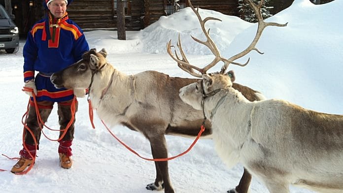 First snowfall brings excitement to Santa Claus Village in Lapland