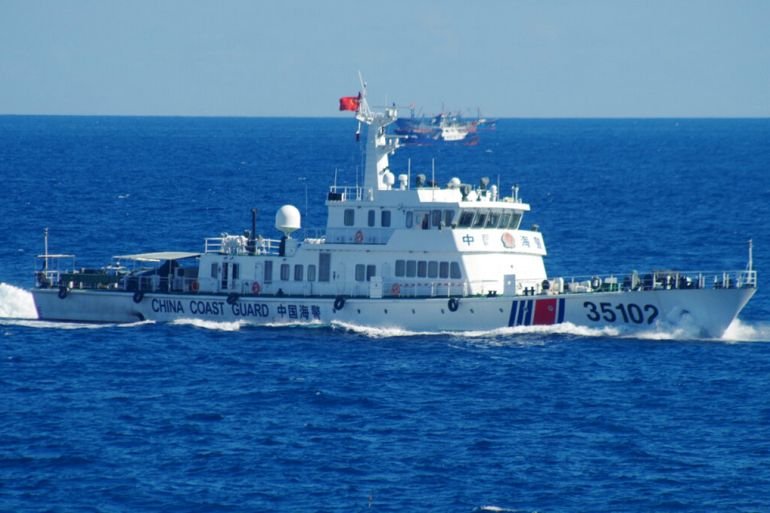 Chinese Coast Guard vessels sail through Japan-administered Senkaku Islands