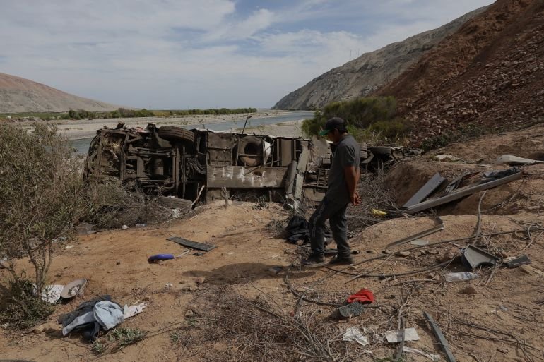 At least 37 people killed in Peru when bus crashes into ravine