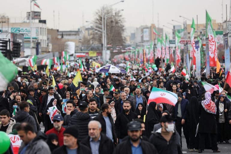 Iran’s leaders rail against US, ‘sedition’ in 1979 revolution celebrations