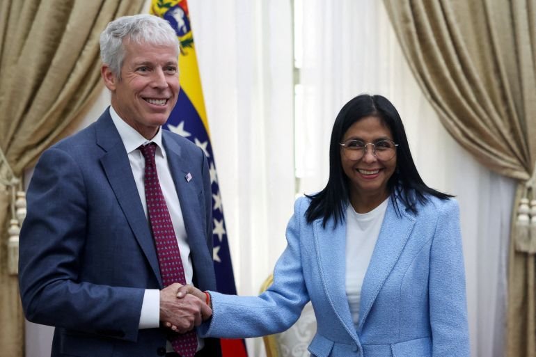 US Energy Secretary Chris Wright touts oil production on Venezuela visit