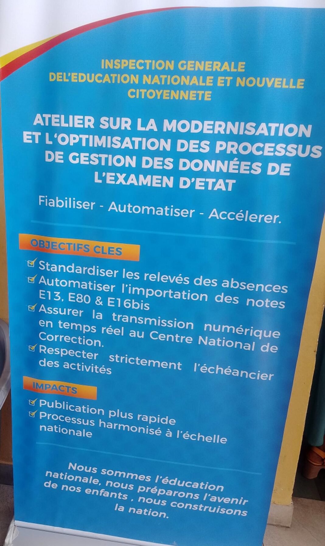 Début de l’atelier sur la modernisation du processus de gestion de l’Examen d’Etat