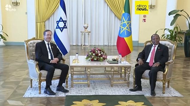 Ethiopia’s President Selassie welcomes Israel’s President Herzog for talks on strengthening ties