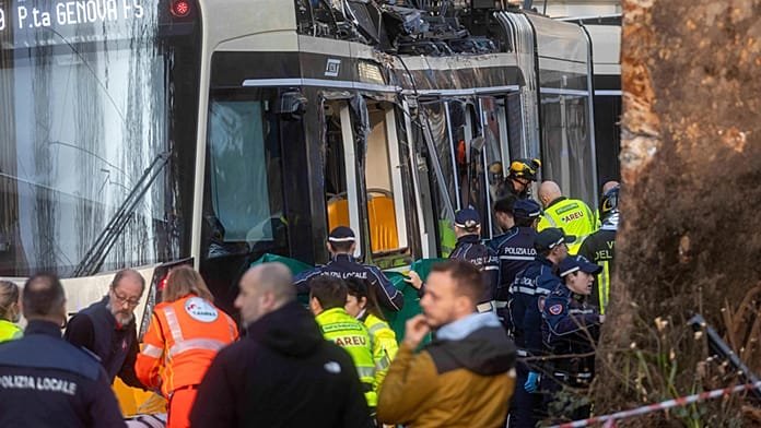 Tram derails in Milan, killing at least one and injuring dozens