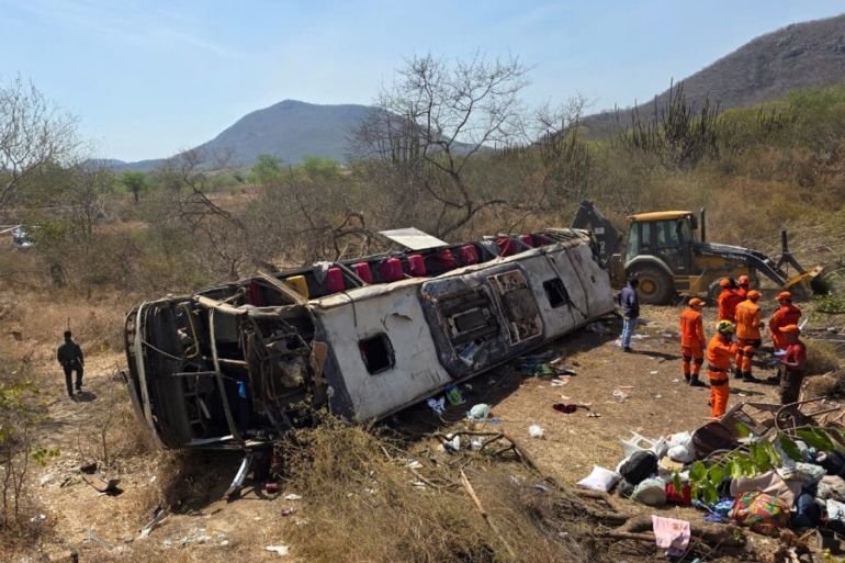 Bus crashes in Brazil’s Alagoas state, killing at least 16 people