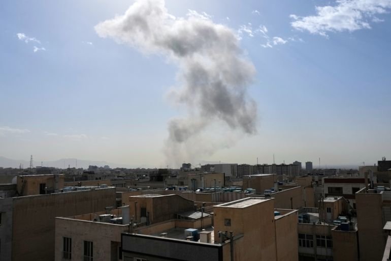 Explosions in downtown Tehran, smoke seen rising