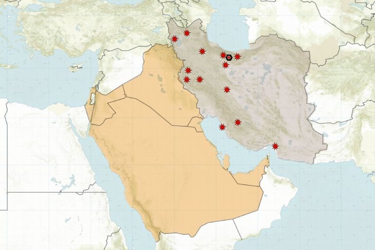 Mapping US and Israeli attacks on Iran and Tehran’s retaliatory strikes
