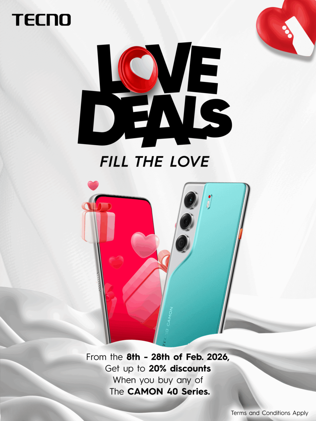 Gift Smart, Get Rewarded: Tecno’s Camon 40 Series Turns Valentine’s Gifting Into A Cashback Win