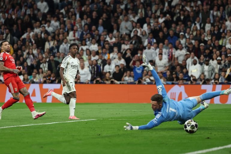 Vinicius hits winner as Real Madrid eliminate Benfica from Champions League