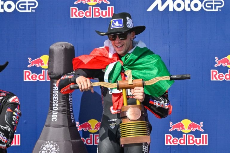 Marco Bezzecchi wins USA MotoGP to extend perfect start to season