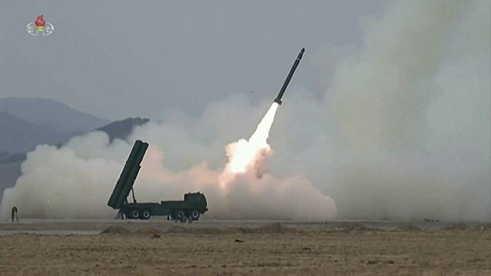 North Korea conducts test of nuclear-capable rocket launchers