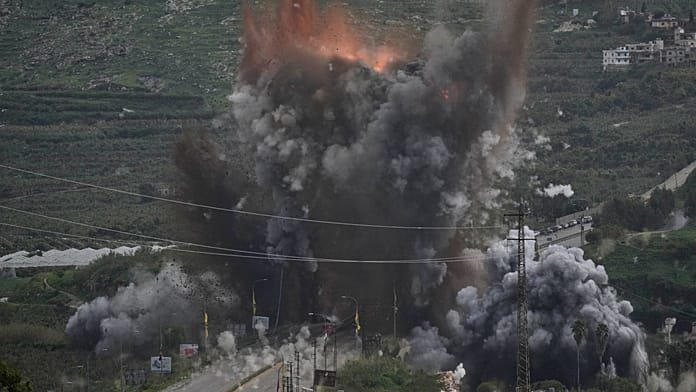 Moment Israeli strike hits key south Lebanon bridge