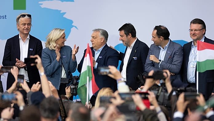 European nationalist leaders show their support for Orban ahead of elections