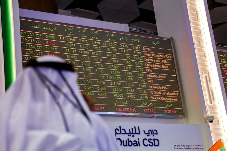 Why has the UAE closed its stock exchanges?