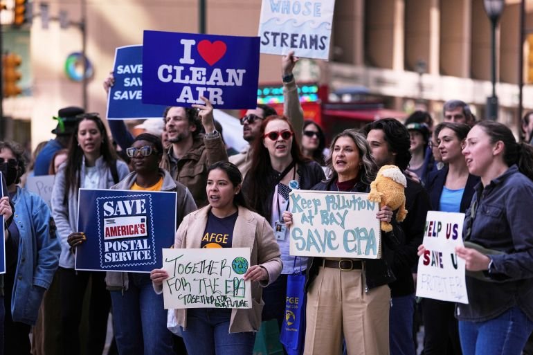 US states file lawsuit challenging Trump’s revocation of climate finding