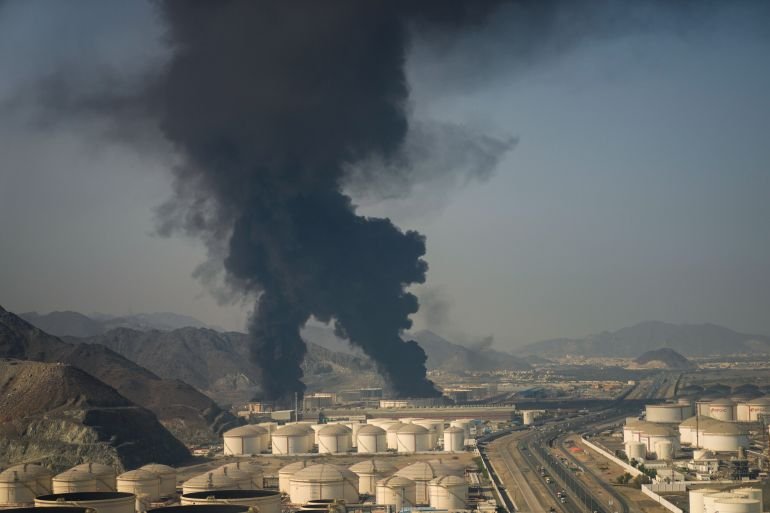 Drone sparks fire at UAE oil site as Gulf takes more hits amid Iran war