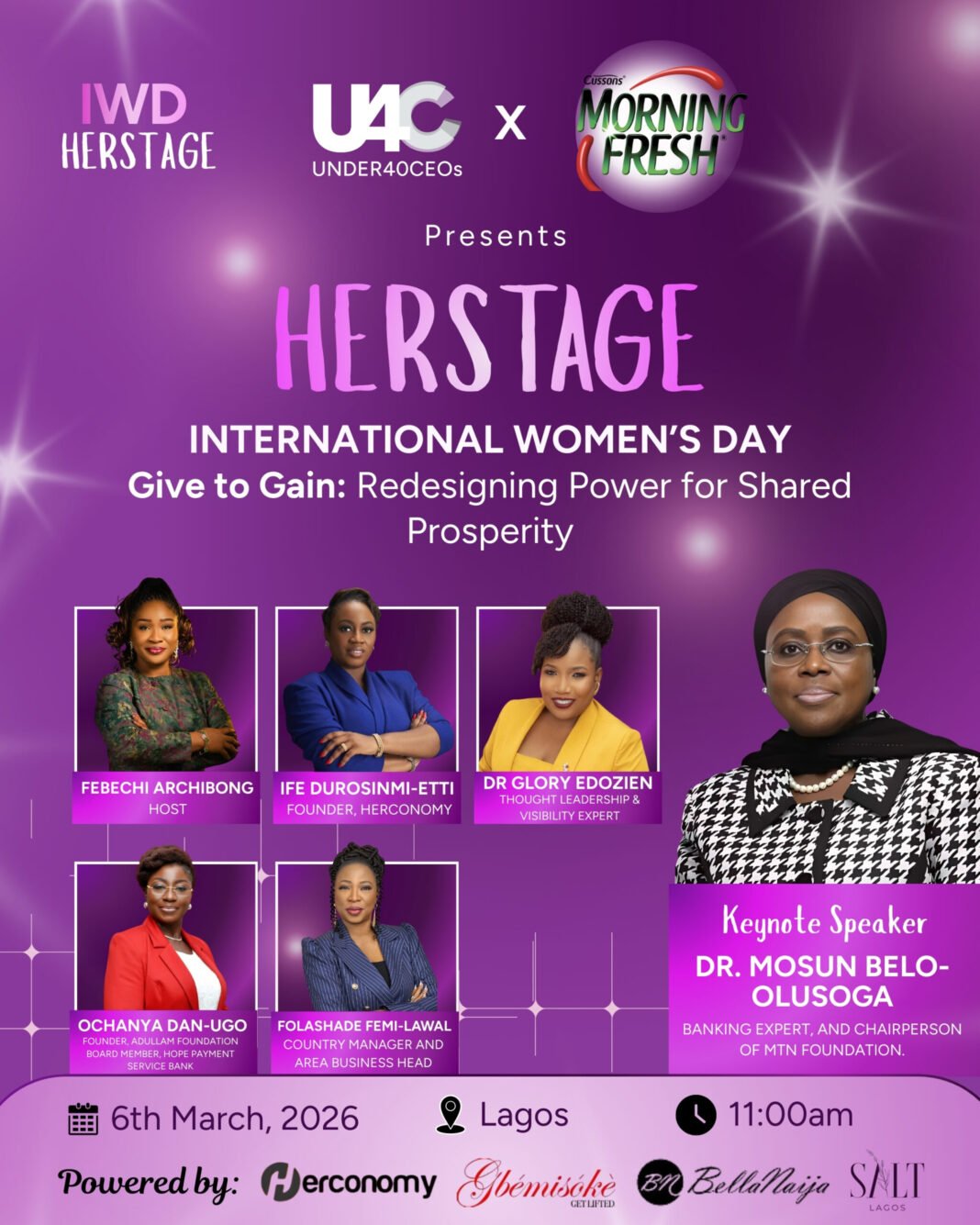 BellaNaija Partners Under 40 CEOs for HerStage 2026: IWD Event Empowering Women Business Leaders