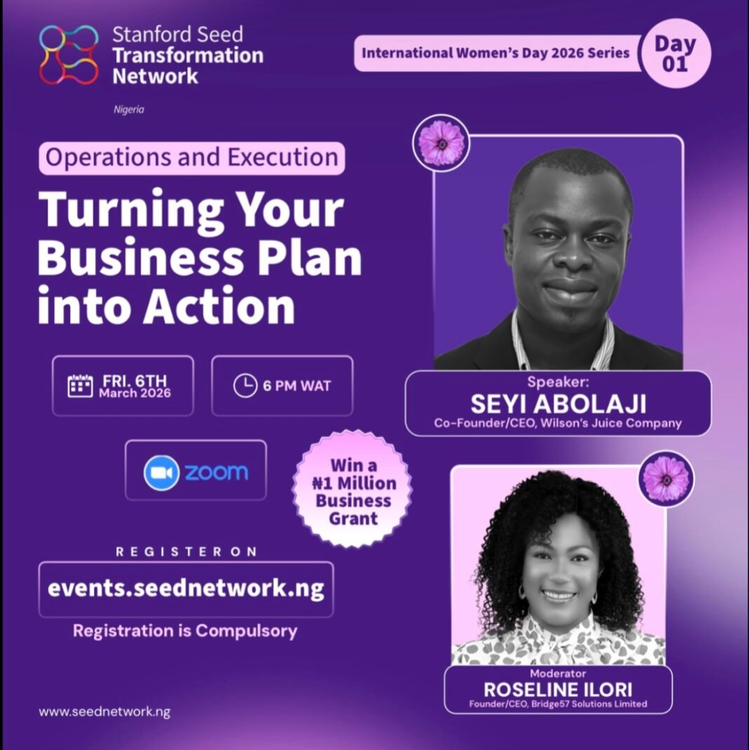 Stanford Seed Network Nigeria launches IWD Webinar Series to empower Women Entrepreneurs