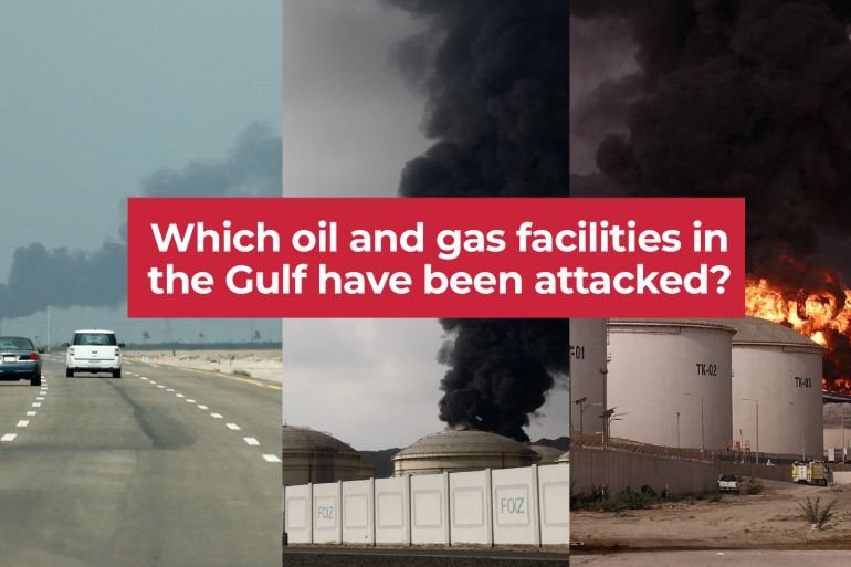 Which oil and gas facilities in the Gulf have been attacked?