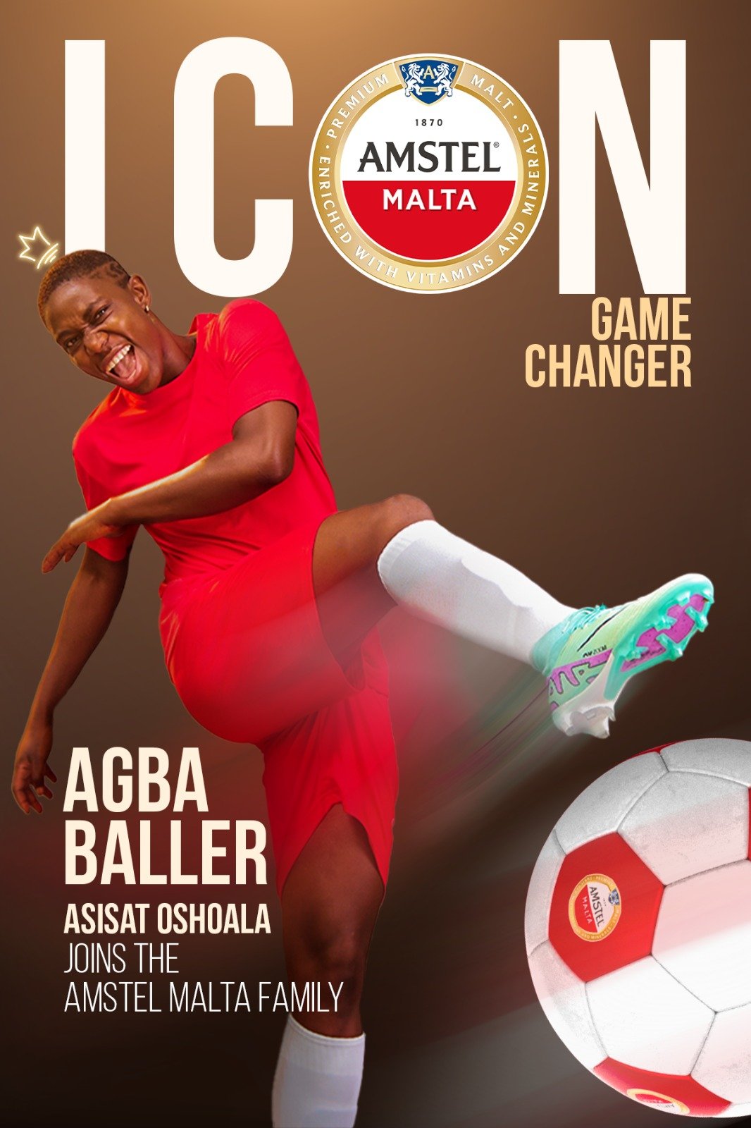 Be Your Best: Amstel Malta Signs Global Football Icon Asisat Oshoala as Its Brand Ambassador