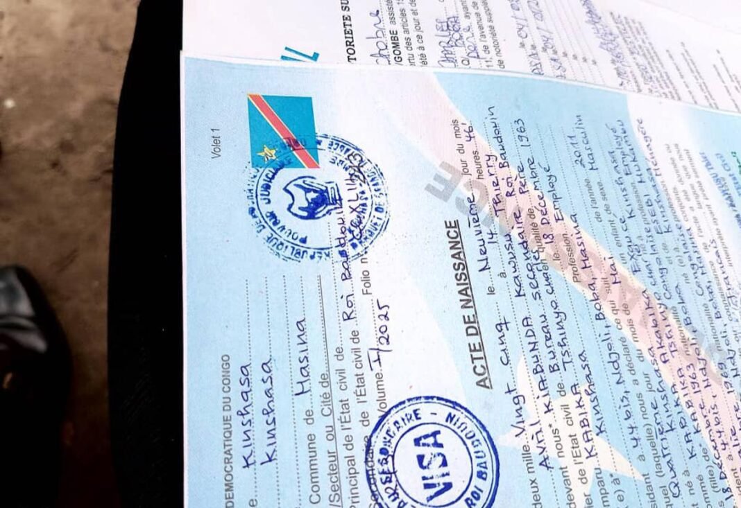 Seuls 35 % des enfants enregistrés à l’état civil au Kasaï-Oriental en cinq ans