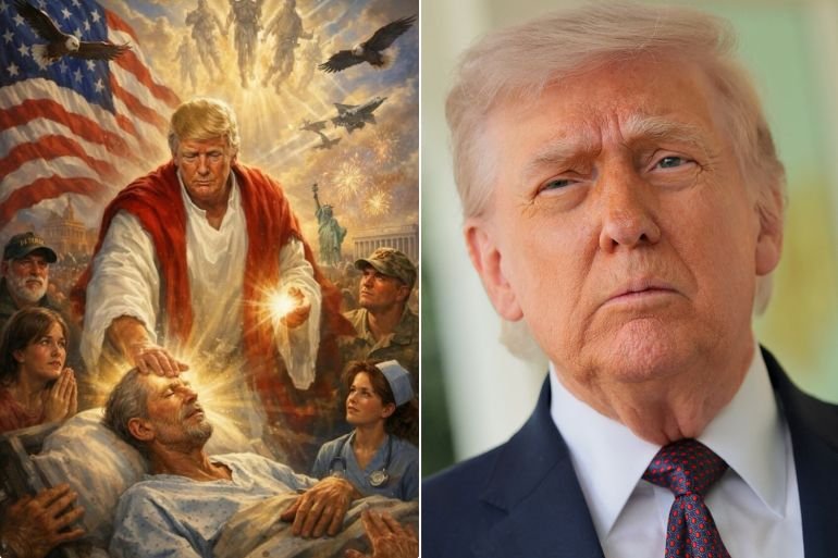 Trump deletes image of himself as Jesus-like savior after backlash