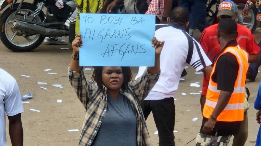 Manifestation du parti Envol contre l’accueil des migrants en RDC