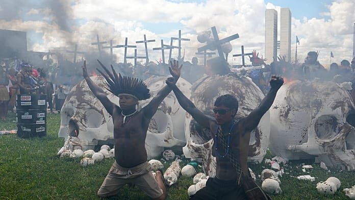 Thousands of Indigenous people march in Brasilia for land rights