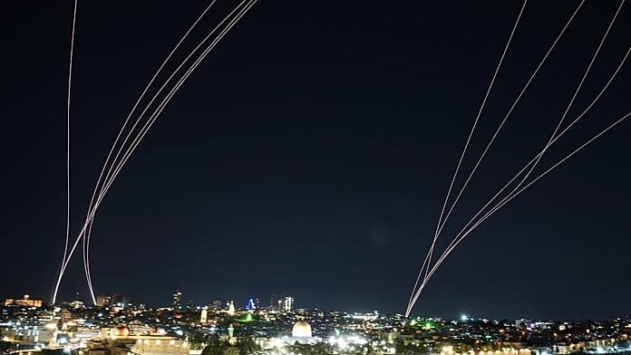 Iran launches biggest salvo of missiles in three weeks at Israel, military officials say