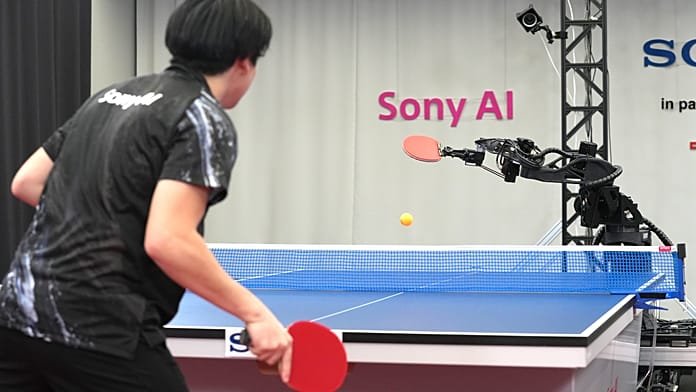A robot Sony built with AI is defeating human pros at table tennis