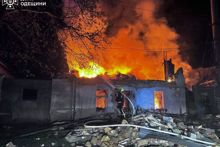 Russia strikes Ukraine’s Odesa port, kills railway worker in Zaporizhia