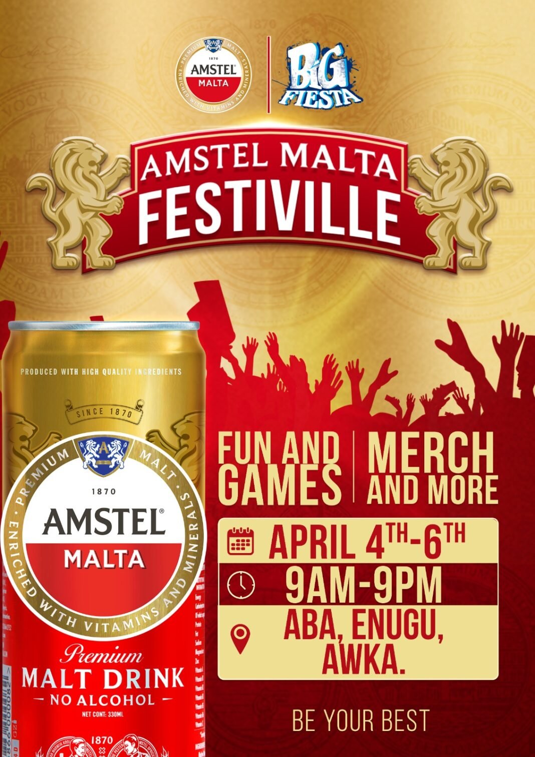 Amstel Malta Set to Bring Families Together In Aba, Awka And Enugu With The ‘Easter Village’ Experience