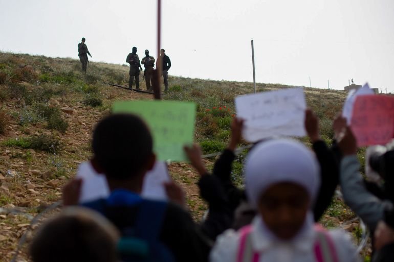 As barbed wire blocks kids from class, Palestinians stage ‘Freedom School’