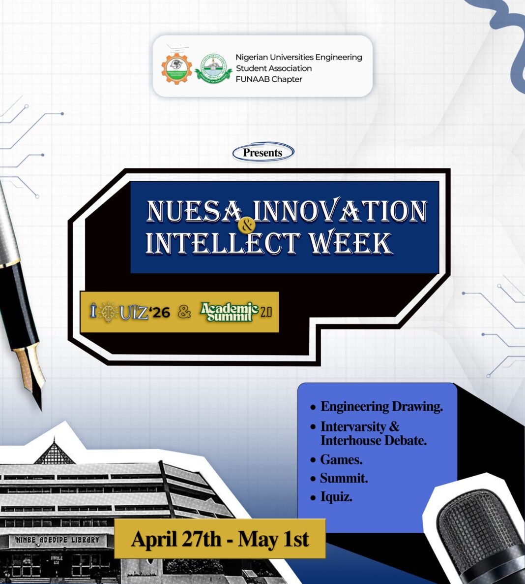 NUESA: Federal University Of Agriculture, Abeokuta (FUNAAB) Set To Host The Innovation & Intellect Week 2.0