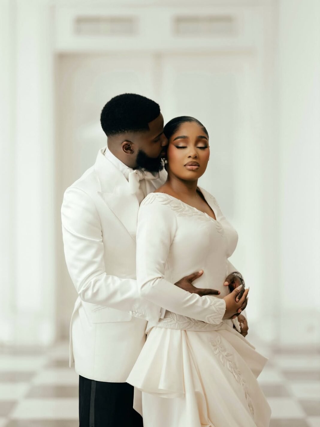 Akin Faminu & Kiky Festus Say “I Do” in an Elegant Ivory Civil Ceremony