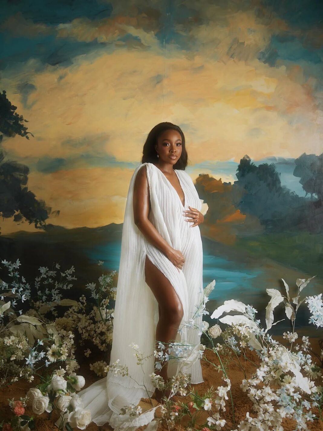 Ini Dima-Okojie’s Maternity Photos Are Soft, Beautiful & Full of Joy