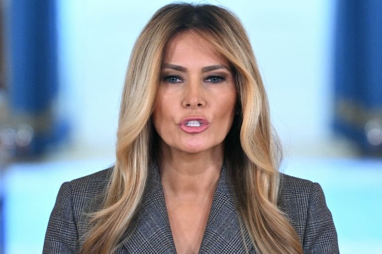 US First Lady Melania Trump denies connection to Epstein in rare speech