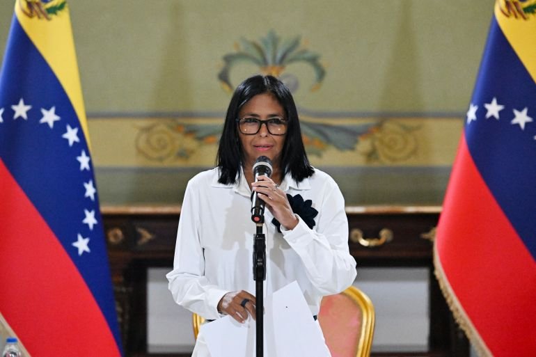 Delcy Rodriguez calls for a ‘Venezuela free of sanctions’ amid US detente