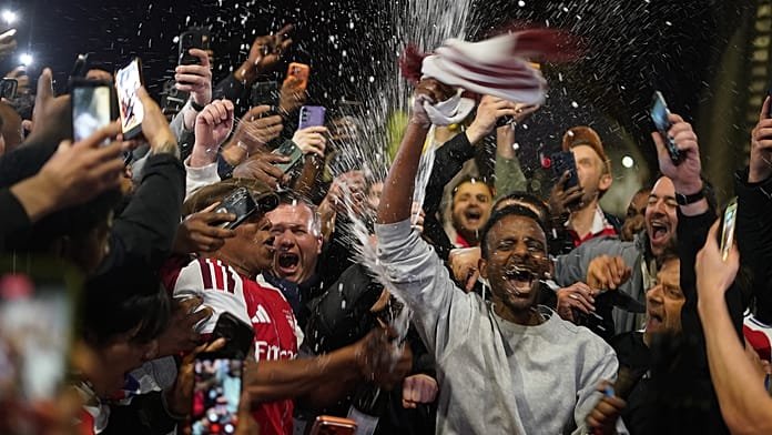 Watch: Arsenal fans go wild after first Premier League title in 22 years