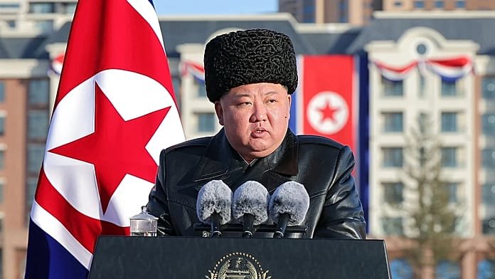 North Korea’s Kim calls on military to bolster frontline defences against ‘arch enemy’
