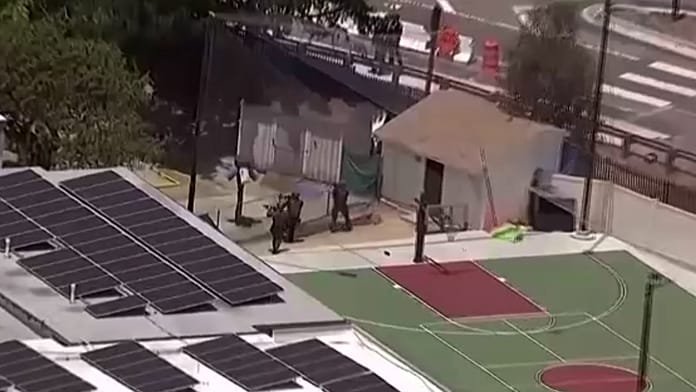 Aerial footage captures police surrounding San Diego Islamic center after shooting reports