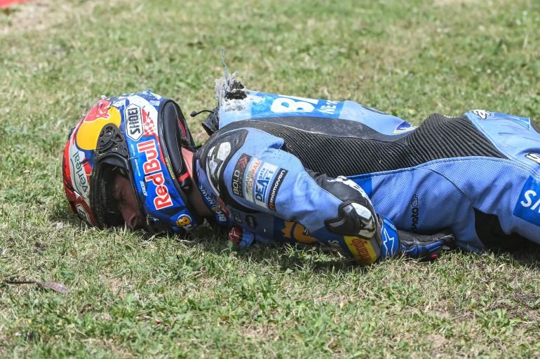 Fabio Di Giannantonio wins shortened Catalan MotoGP after Marquez crash