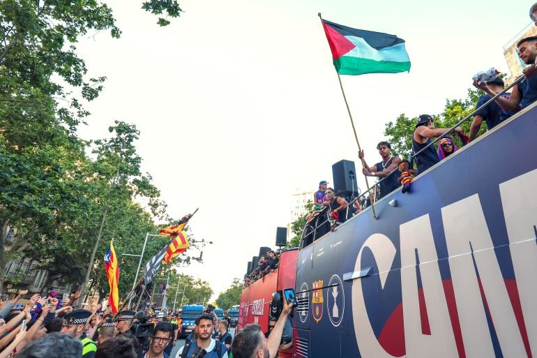 Israeli minister blasts Barcelona’s Lamine Yamal for Palestinian flag wave