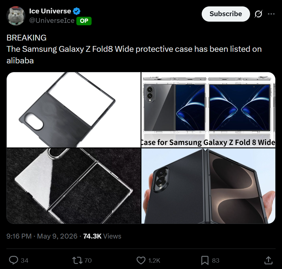 Samsung Galaxy Z Fold 8 Wide Could Crush Apple’s Foldable iPhone