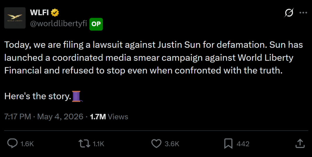 Trump Crypto World Liberty Financial Sues Justin Sun, Igniting Crypto Legal Battle