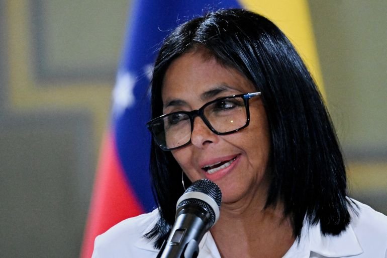 Venezuela’s Delcy Rodriguez heads to The Hague for land dispute case